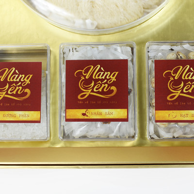 Bộ quà tặng Tết 2021 | Set Yến Phúc Lộc Thọ (Gồm 100 gram tổ yến cùng các nguyên liệu đi kèm) vừa giúp chăm sóc sức khỏe vừa thể hiện ý nghĩa tốt đẹp | Yến sào Nàng Yến
