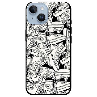 Ốp lưng dành cho Iphone 14 - Iphone 14 Plus - Iphone 14 Pro - Iphone 14 Pro Max - Hoạ Tiết Giày Trắng Đen