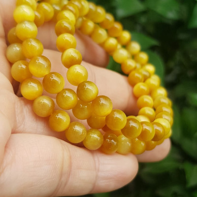 Vòng tay nữ đá mắt hổ tự nhiên vàng anh vip 6mm quấn tay 3 vòng đẹp vòng màu vàng anh tươi đẹp hợp nữ mệnh kim mệnh thổ mệnh thuỷ đeo tay may mắn xinh đẹp sang tay ạ