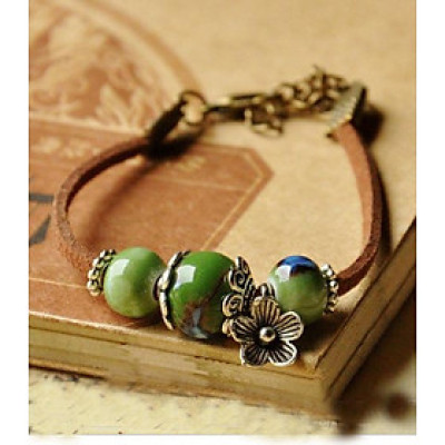 Vòng tay gốm thời trang Boho kiểu đơn giản VGOM24