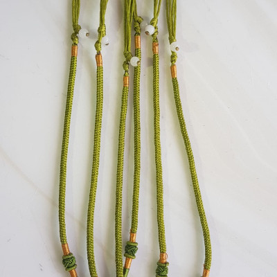 Sợi Dây Đeo cổ mới Xanh Lá Kiểu dạng rút đẹp Size 3mm x dài trồng cổ Anh Chị tự chỉnh theo ý 23cm - 30cm Phối với mặt Phật, mặt dây chuyền nam nữ đeo được hết rẻ đẹp ạ