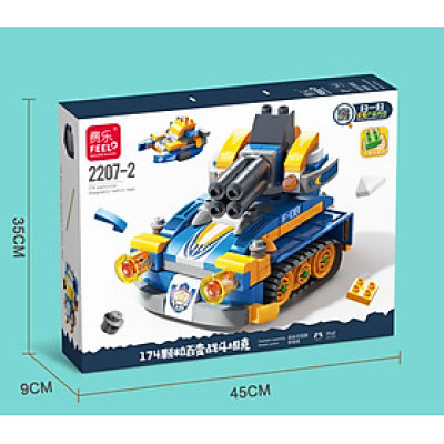 FEELO - 1674 - lắp Ráp Xe tăng Biến Hình (174 Chi Tiết)