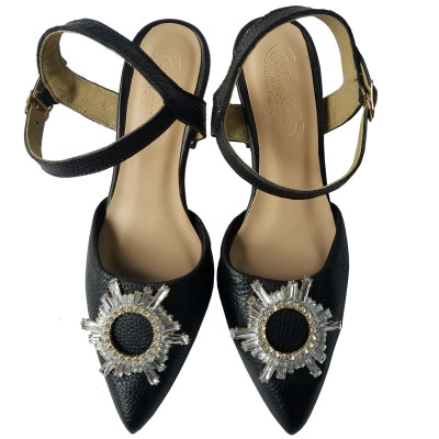 Giày Sandal Cao Gót Da Bò BIGGBEN Cao 5 Phân SDCG142