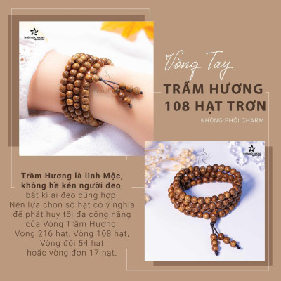 Vòng tay trầm hương 108 hạt - An yên, đoạn trừ 108 phiền não 