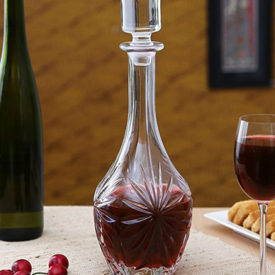 Bình Rượu Thuỷ Tinh Pha Lê Ý RCR - Oasis Round Bottler 1.0L