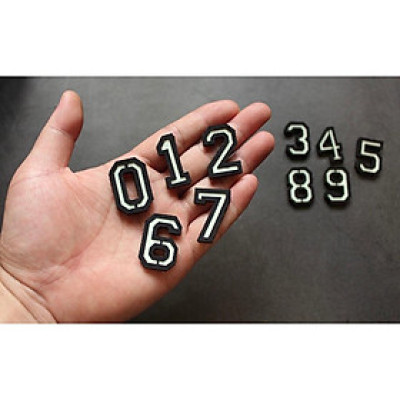 Patch_velcro số 0-9 cắt laser phát sáng gắn ba lô_túi xách