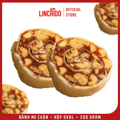 Bánh Me Cuộn - Đặc Sản Đồng Tháp - Hộp Oval - 200 Gram