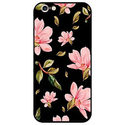 Ốp lưng dành cho Iphone 5 / 5s / 5Se - Iphone 6 / 6s - Iphone 6 Plus / 6s Plus mẫu Hoa Lan Hồng Nền Đen