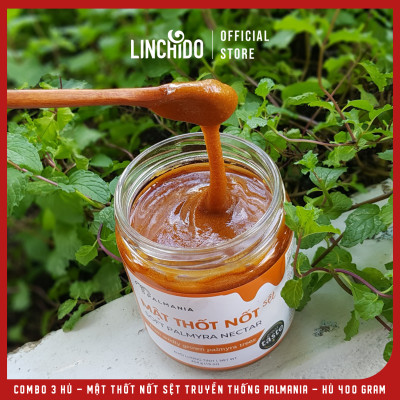 Combo 3 hủ - Mật thốt nốt sệt truyền thống PALMANIA | Nguyên Chất, Tự Nhiên (400 GRAM Hủ PET )