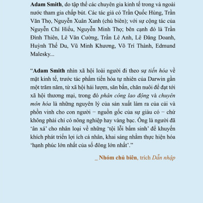 Kỷ Yếu 300 Năm Adam Smith (1723 - 2023) - Người Đặt Nền Tảng Của Kinh Tế Học Phồn Vinh