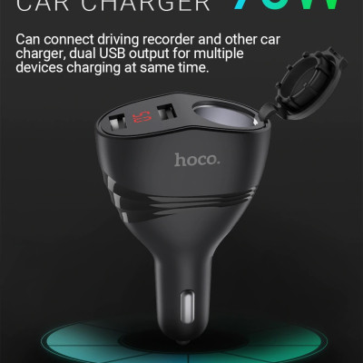 Tẩu Sạc Xe Hơi Hoco Z34 z29 Dual USB 3.1A - Hàng Chính Hãng