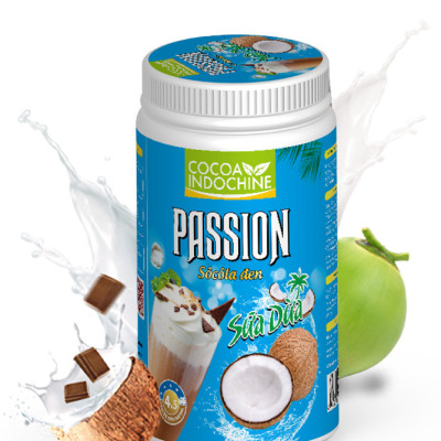 Bột ca cao sữa dừa Passion - Chuyên pha chế trà sữa, milo dầm, thức uống sô cô la cacao thơm ngon tiện lợi - Hũ 750g