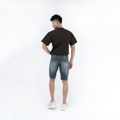 Quần Short Jeans Nam Cao Cấp HUNTER X-RAYS Form Slimfit Thun Nhẹ Xanh Căn Bản S39