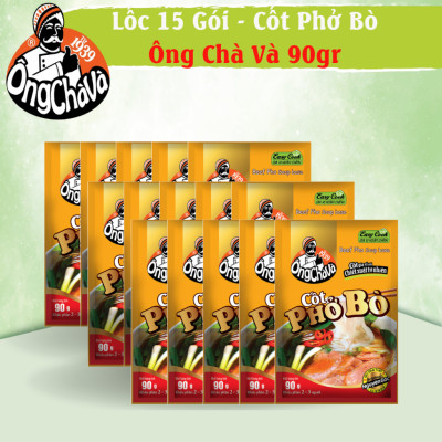 Lốc 15 Gói Cốt Phở Bò Ông Chà Và 90g (Beef Pho Soup Base)