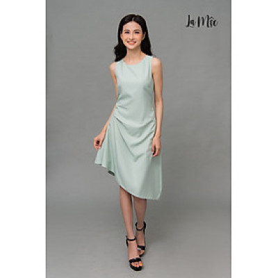 Đầm Suông Cổ Tròn Nhún Eo Maxivic, La Mộc - LM82117