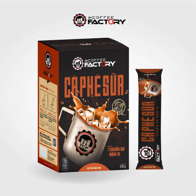 Cà phê sữa hòa tan The Coffee Factory (Hộp 15 gói x 16g)