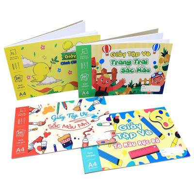 Tập Vẽ A4 - 40 Trang 120gsm - The Sun - Trang Trại Sắc Màu