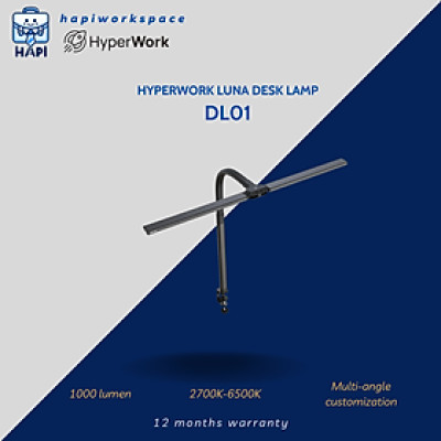 Đèn chiếu sáng kẹp bàn HyperWork Luna HPW-DL01 có núm điều khiển