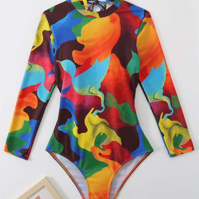 Set bikini bộ bơi đi biển liền thân hở lưng sang trọng