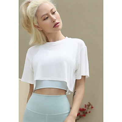 Áo croptop cộc trắng màu trắng - Mặc mát siêu nhẹ, mau khô