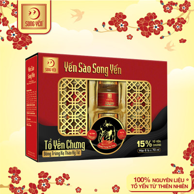 Tổ Yến Chưng Đông Trùng Hạ Thảo Kỷ Tử Song Yến (Lốc 6 Lọ x 70ml)