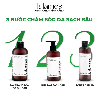 Nước Tẩy Trang Lalamos Đài Kim Ngân Hoa Sạch Sâu 280ml
