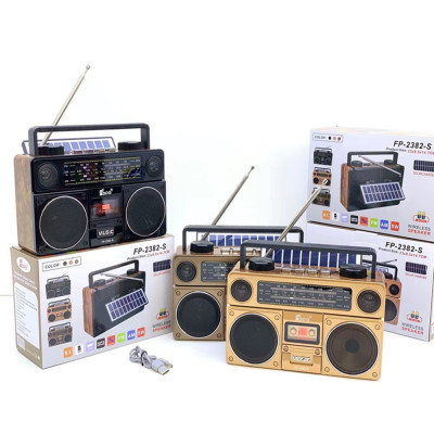 Đài Radio Bluetooth Năng Lượng Mặt trời FePe,FP-2382-S, FM, AM, SW, Cổng Cắm USB, Thẻ Nhớ -Hàng Chính Hãng