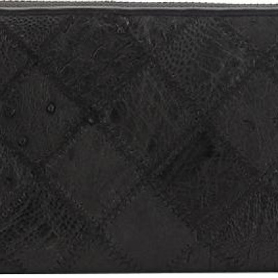 Ví Nữ Da Đà Điểu 1 Khóa Huy Hoàng HT3423 (19 x 10.5 cm) - Đen