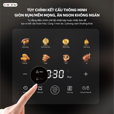 Nồi chiên không dầu Bear 6L AF-5H20J75 hàng chính hãng