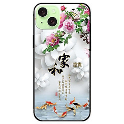 Ốp lưng dành cho Iphone 15 - Iphone 15 Plus - Iphone 15 Pro - Iphone 15 Pro Max - Chim Cá Hoa Trắng - Hàng Chính Hãng