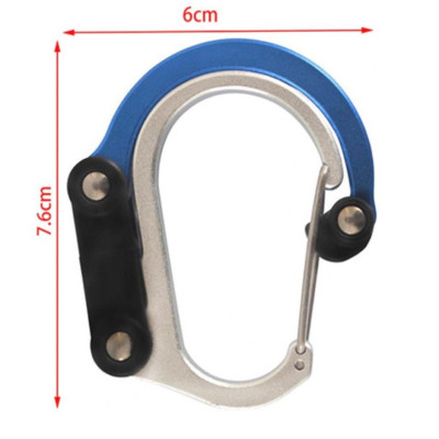 Khoá xoay đa năng D-loại carabiner du lịch ngoài trời