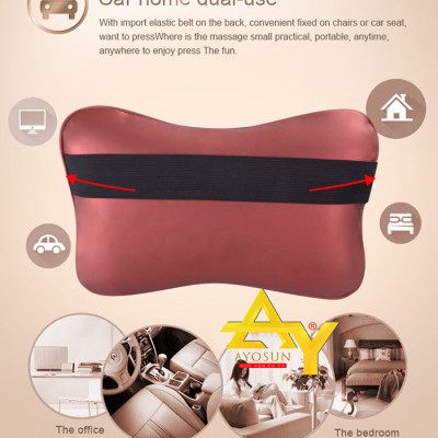 Gối massage Ayosun màu đỏ mận