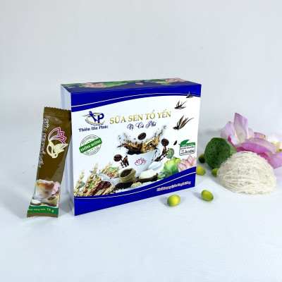 Sữa sen tổ yến vị cà phê Thiên Gia Phúc 150g 10 gói (Hộp cứng)