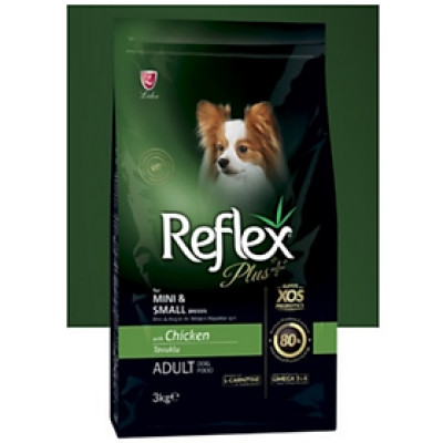 Hạt cho chó trưởng thành Reflex Plus Mini & Small Adult - Vị Gà 3Kg