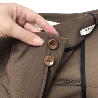 Quần baggy nữ công sở Hiền Trần BOUTIQUE cạp liền 2 khuy