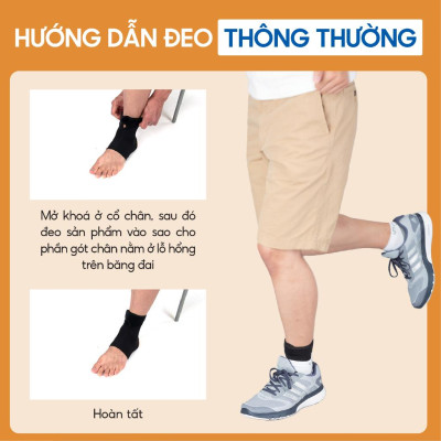 Đai cổ chân loại vừa Phiten Metax supporter ankle middle type AP239003/AP239004/AP239005