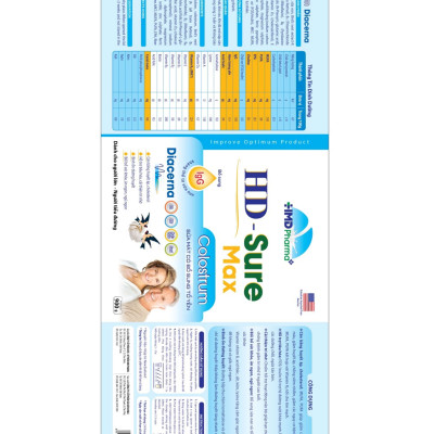 Sữa Bột HD – Sure Max – Colostrum Diacerna hỗ trợ sức khỏe cho người lớn - lon 900g