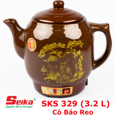 Ấm Sắc Thuốc Seika 3.2L - SKS329 (Gốm Sứ Bát Tràng) - Hàng chính hãng