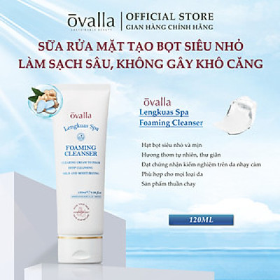 Sữa Rửa Mặt OVALLA Tạo Bọt Siêu Nhỏ Giúp Làm Sạch Sâu Và Dưỡng Ẩm Dành Cho Mọi Loại Da (Tuýp 120ml)