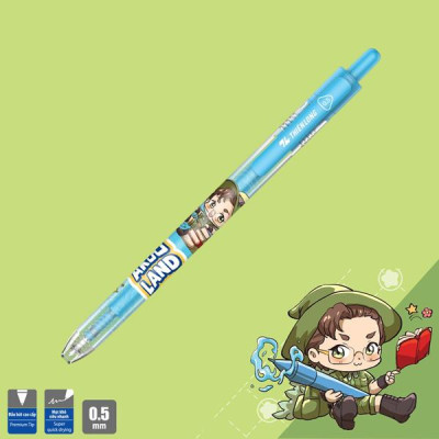 Bút Gel 0.5 mm - Nhân Vật Akooland Tahi - Thiên Long - GEL-074/AK - Mực Xanh