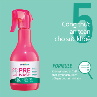 Tẩy Vết Bẩn Quần Áo Không Mất Màu - Hư Hại Sợi Vải Pre-Wash Extra Stanhome 500ml - 64350