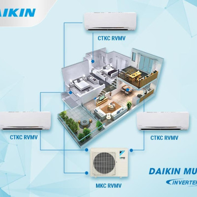 [Free Lắp HCM] Hệ Thống Máy Lạnh Multi S Daikin Inverter Combo MKC50RVMV/CTKC25RVMV+CTKC25RVMV+CTKC25RVMV Gas R32 Treo Tường 1 Chiều Lạnh Hàng Chính Hãng