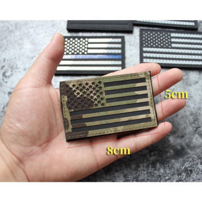 Patch phản quang cờ Mỹ dán quần áo_ba lô_túi xách