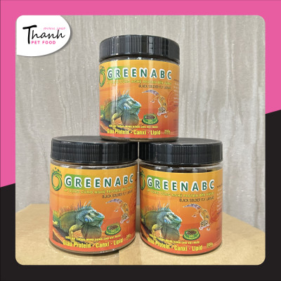 Thức ăn bò sát Rồng Nam Mỹ, Rồng Úc nhãn GREENABC - Bổ sung dinh dưỡng giúp tăng trưởng nhanh, lên màu đẹp, phòng chống MBD, teo đuôi – Hộp 200g