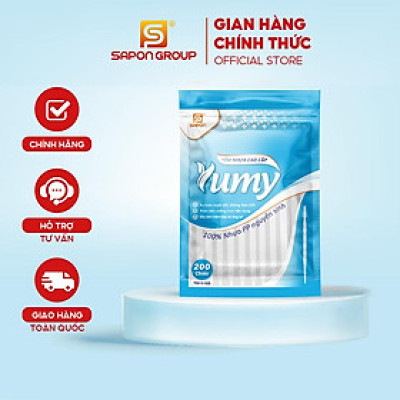 Tăm Xỉa Răng Nhựa Cao Cấp YUMY Túi Zip 200 Cái (TN11-133) – Combo Lố 12 Túi, Dẻo Bền, Không Gãy
