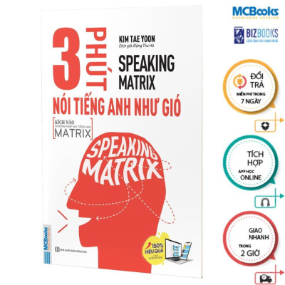 Sách - Speaking Matrix - 1 Phút Nói Tiếng Anh Như Gió + 3 Phút Nói Tiếng Anh Như Gió - MCBooks