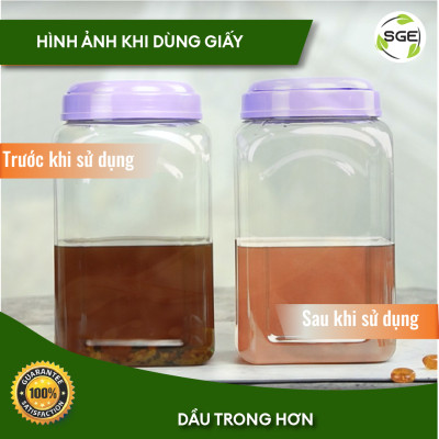 Giấy Lọc Dầu / Giấy Thấm Dầu OF01. Tiết Kiệm Và Hiệu Quả, Tránh Cặn Đen.  Sản Xuất Theo TCTP Không Độc Hại. Hàng Nhập Khẩu Chính Hãng SGE Thailand 