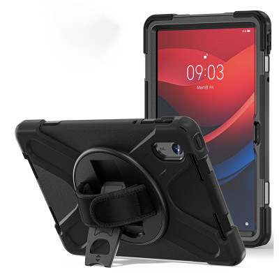 Ốp lưng cho Lenovo Tab M11 Zaki Chống Sốc Có Chân Dựng, Dây Đeo Vai Và Tay - Đen - Hàng Chính Hãng