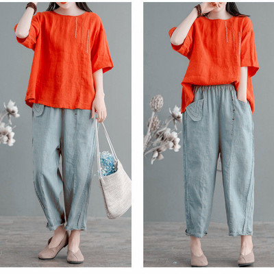 Áo kiểu nữ form rộng fullsize M đến 2XL, áo đũi nữ thêu hoa họa tiết dễ mix đồ