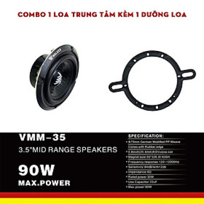 Combo Loa Trung tâm kèm dưỡng loa phù hợp xe Elantra, Ford Everest, Toyota Cross chất âm ấm, đế thấp